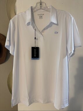 Good Good Women's White Polo Golf Shirt